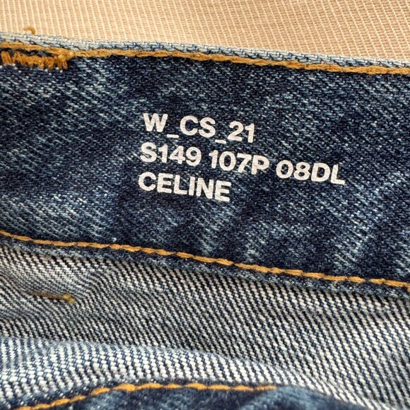 Celine Denim Midi Skirt, size 28. Fits like 27/28 - Picture 6 of 12